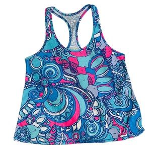 SOLD Lilly Pulitzer Racerback Luxletic Tank Top in “Sea Jewels”
